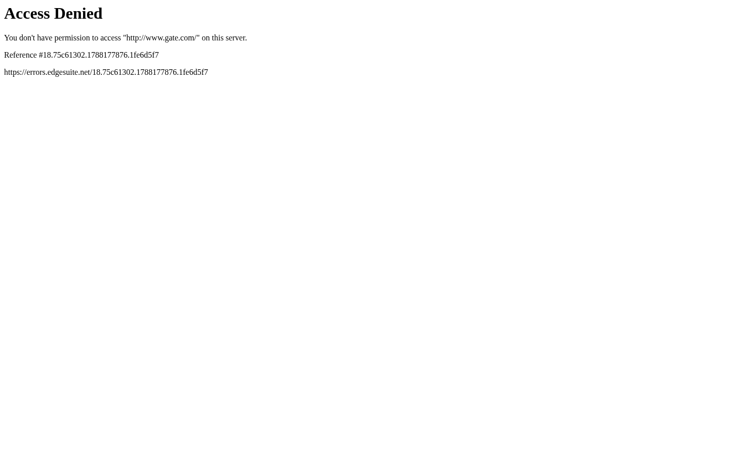 Gate homepage screenshot